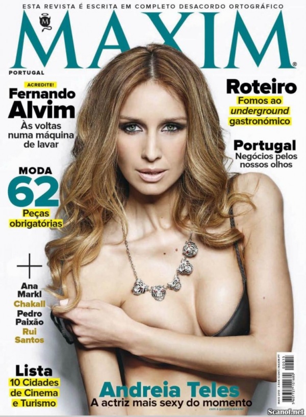 Andreia Teles khoe vẻ đẹp sexy trên tạp chí Maxim Portugal tháng 5