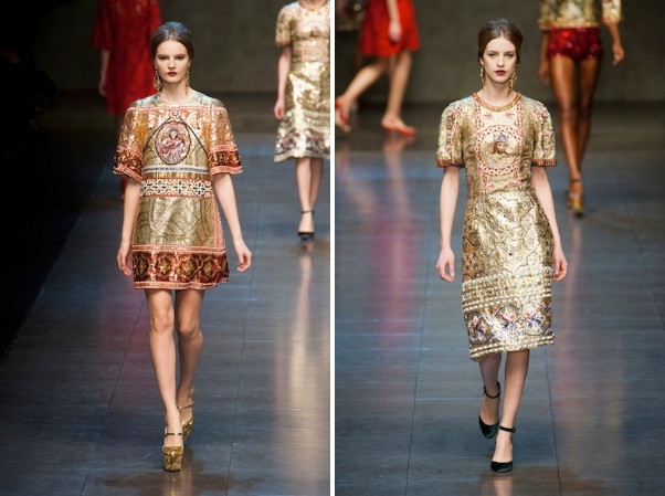 ความอลังการ!! Dolce&Gabbana Gets Regal, Religious for Fall 2013 - แฟชั่นคุณผู้หญิง