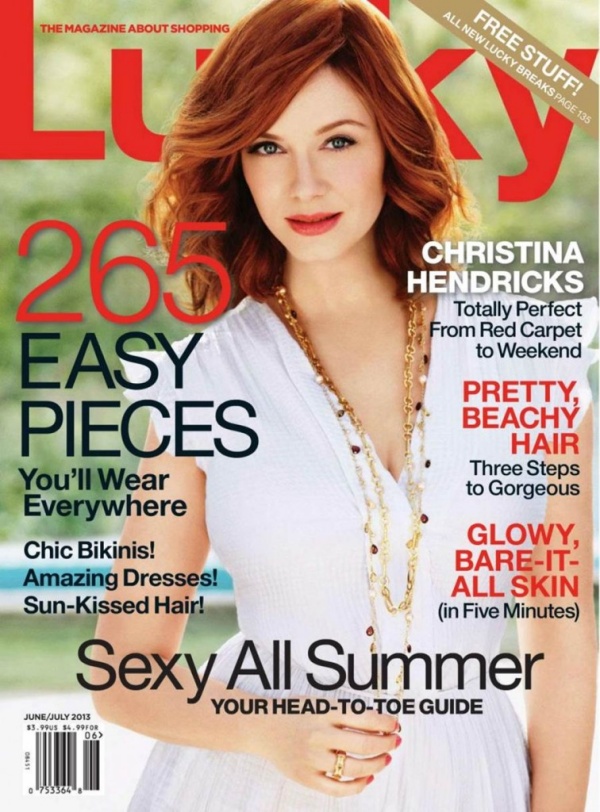 Christina Hendricks đẹp dịu dàng trên tạp chí Lucky Mỹ tháng 6 - Christina Hendricks - Tin Thời Trang - Phong Cách Sao