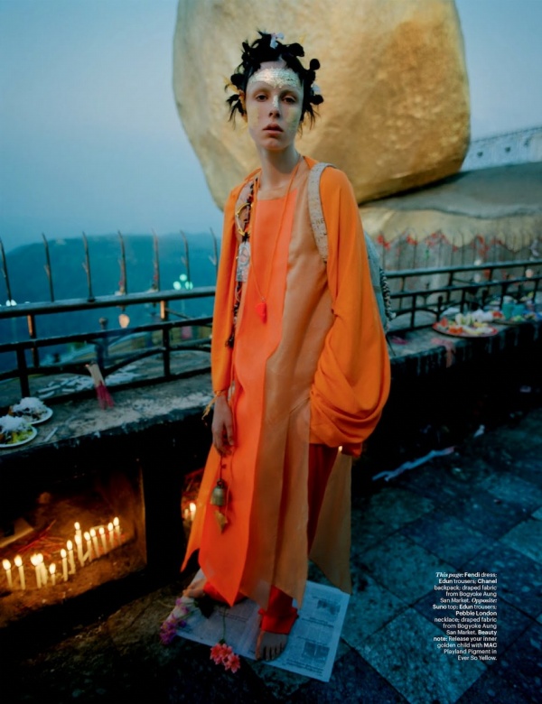Edie Campbell Và Bộ Ảnh Mang Sắc Màu Phật Giáo Trên Tạp Chí W Tháng 5/2014 - Người mẫu - Tin Thời Trang - Thời trang - Hình ảnh - Tạp chí - Edie Campbell - Tạp chí W