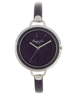 Kenneth Cole Purple Leather And Steel Strap Watch - ASOS - Women's Watch - Watch