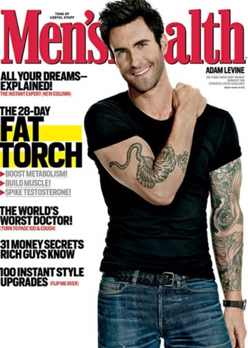 Adam Levine rạng rỡ trên tạp chí Men's Health tháng 3 - Adam Levine - Tin Thời Trang - Phong Cách Sao