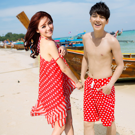 น่ารักสดใส กับชุดเที่ยวทะเล แบบเซทคู่ซี้  คู่เลิฟ!! - ชุดเที่ยวทะเล - ชุดว่ายน้ำเป็นคู่ - แฟชั่นชุดเซทคู่ - ชุดว่ายน้ำแบบคู่ - แบบชุดว่ายน้ำ