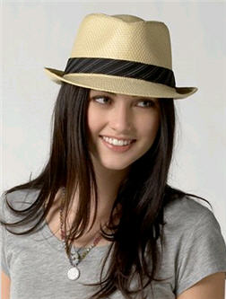 New  - Kennedy Straw Fedora - Hat - Accessory - Fossil