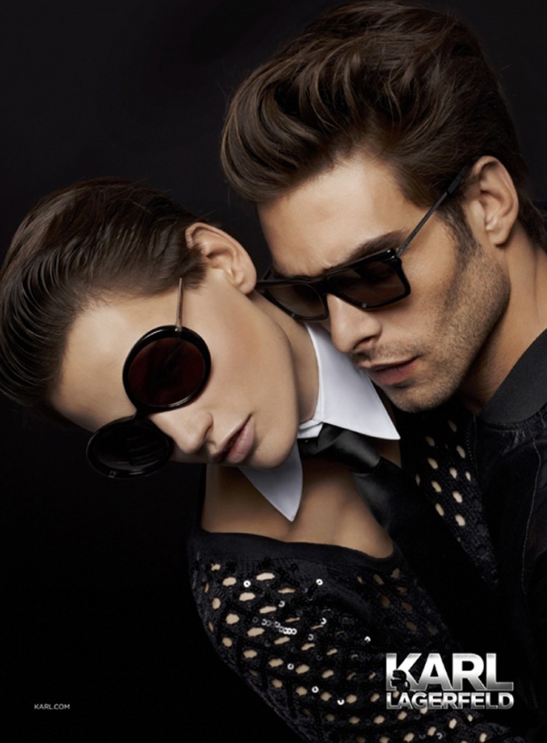 Jon Kortajarena & Saskia de Brauw for Karl Lagerfeld Eyewear 2013 Ad Campaign [PHOTOS + VIDEO] - Karl Lagerfeld - Saskia de Brauw - Jon Kortajarena - Designer - Eyewear - Sunglass - Fashion News - Model - Accessory - Video - Photo