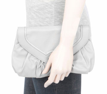Grey twist lock clutch bag - Dorothy Perkins - Bag