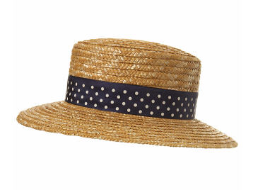 Straw Spot Band Boater Hat - Global Fashion Report
