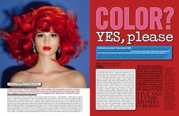 Color? Yes Please: Striking Beauty Story on Vogue Italia November 2013 Issue
