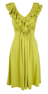 Lime Jersey Frill Dress - Dress - Wallis - Women's Wear