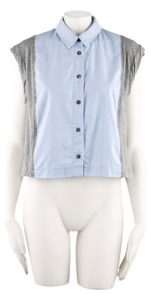 Denim Oxford Short Sleeve - Alexander Wang - Women's Wear