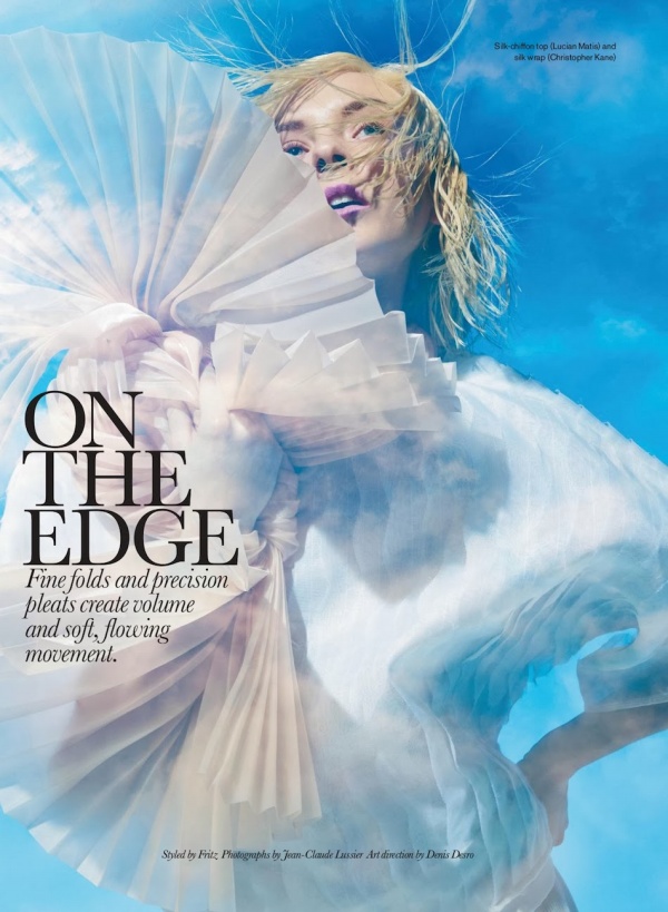 Elyse Saunders Bay Bổng Giữa Nền Trời Xanh Chụp Ảnh Cho Tạp Chí Elle Canada Tháng 3/2014 - Người mẫu - Thời trang - Hình ảnh - Tin Thời Trang - Tạp chí - Elyse Saunders