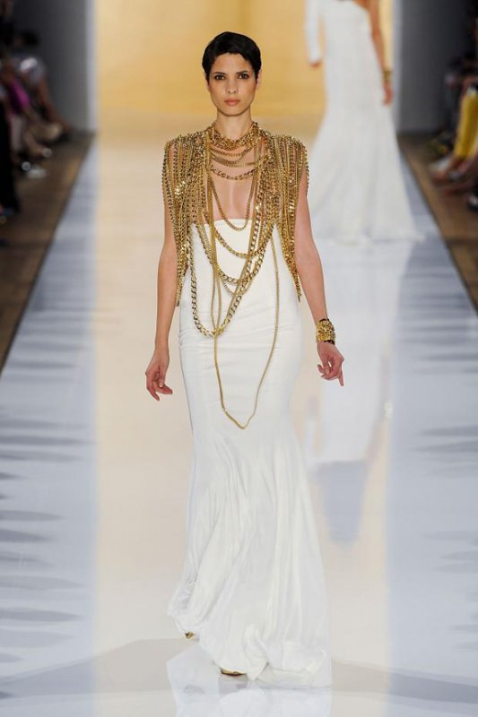 Trắng & Vàng ánh kim hoà quyện trong BST Alexander Vauthier - Bộ sưu tập - Thời trang nữ - Nhà thiết kế - Thu 2012 - Alexander Vauthier