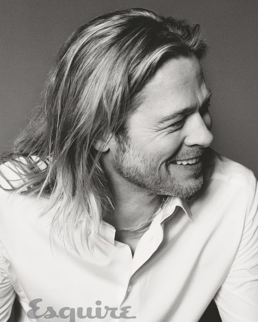 Brad Pitt lãng tữ với tóc dài bồng bềnh trên tạp chí Esquire Mỹ tháng 6&7 - Brad Pitt - Phong Cách Sao - Tin Thời Trang