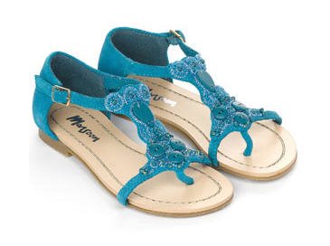 Ethnic Beaded Turquoise Sandals - Global Fashion Report