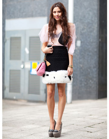 Street Styl Spring 2012: London Fashion Week - Women's Wear - Topshop - Dress - Fashion Week - Street Style