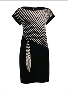 Stripe Contrast Knot Dress - Dress - Jaeger - Women's Wear