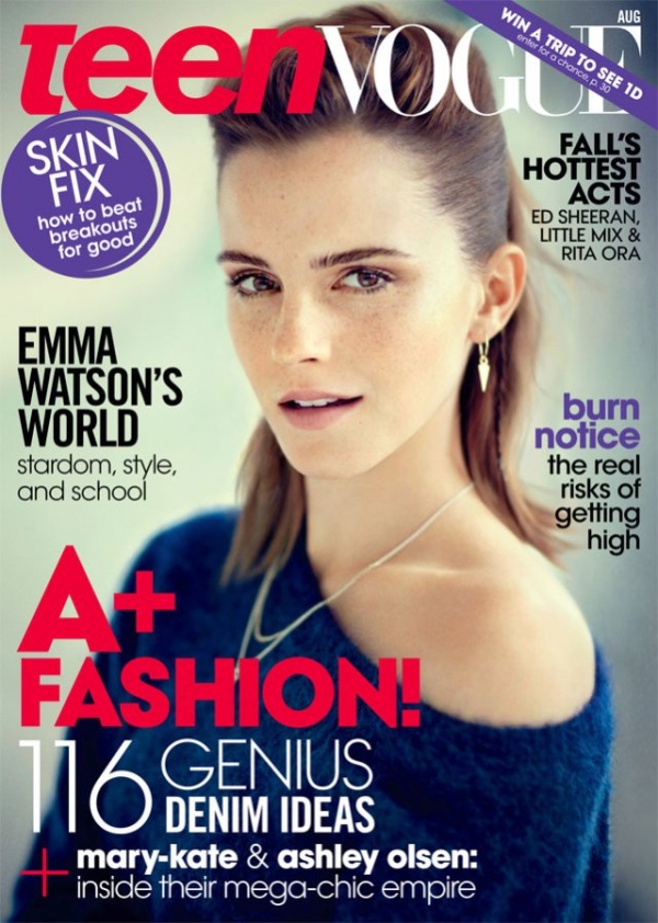 Emma Watson Graces for the Cover of Teen Vogue August 2013. - Emma Watson - Teen Vogue - Fashion - Fashion News - Celeb Style
