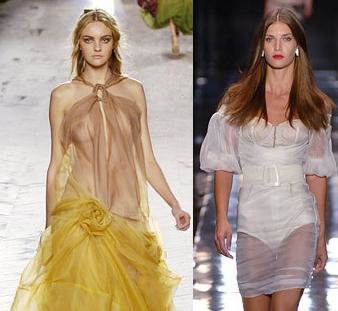 Sheer fabric & clothing: 2008 fashion trend
