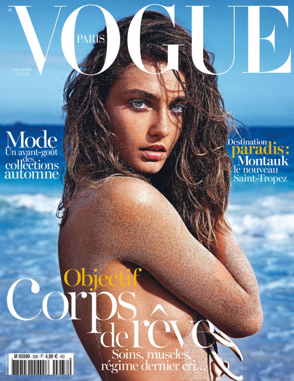 Andreea Dianconu khoe da trần đầy cát trên bìa tạp chí Vogue Paris tháng 6-7/2013. - Andreea Dianconu - Người mẫu - Tin thời trang - Thời trang