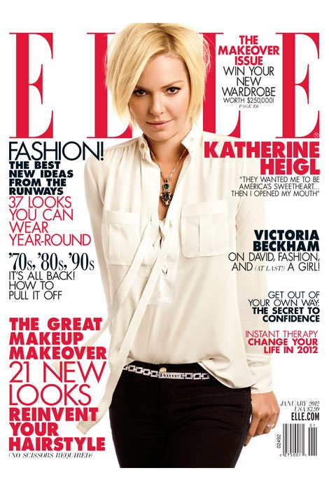 Katherine Heigl on ELLE Magazine's January 2012 Cover [PHOTOS]