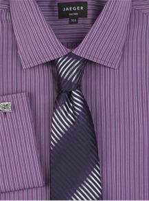 Violet Stripe Shirt - Jaeger - Shirt - Men's Wear