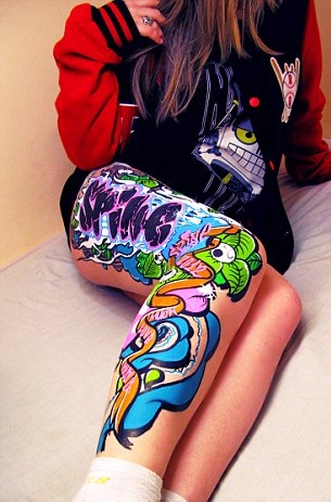 New Body Paint Art - Beautiful Graffiti On Girls - Body Paint - Graffiti On Girls - Trends - Fashion News - Photo