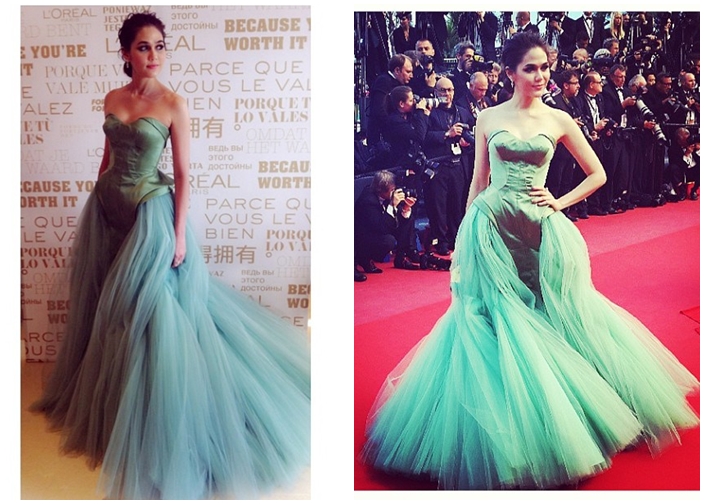 สวยเว่อร์! ชมพู่ อารยา สง่างามกับชุดสุดหรู Zac Posen ณ เมืองคานส์ - Celeb Style - แฟชั่นดารา - ชมพู่ อารยา - งานพรมแดงเมืองคานส์ - ชมพูใส่ชุดสุดหรู - Zac Posen - ชุดสีเขียวฟูฟ่อง
