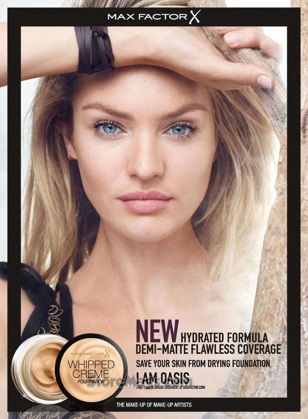 Candice Swanepoel Fronts Max Factor Whipped Creme Foundation