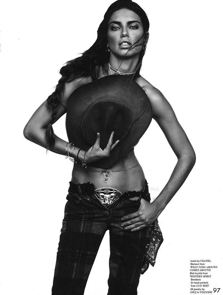 Adriana Lima Is A Sexy Cowgirl In Garage Magazine Fall /Winter 2013