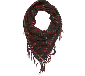 Red Rectangle Checked Scarf - Scarf - Burton - Scarves - Accessory