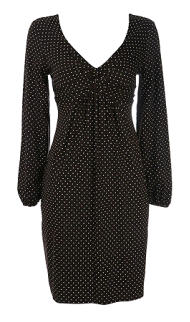 Black Spot Twist Front Dress - Dress - Wallis - Women's Wear