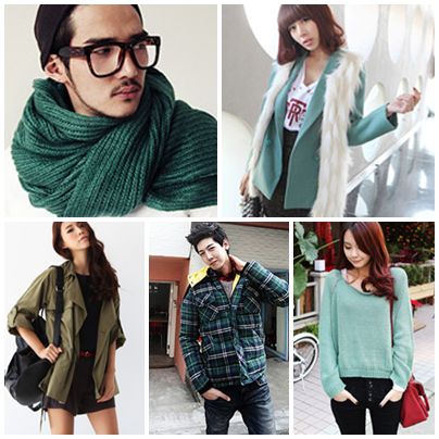 เสื้อกันหนาวสีเขียว