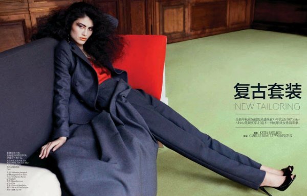 Fashionable looking Sui He For Vogue China July 2013