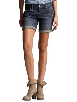 Patch & repair jean shorts - Shorts - Boyfriend shorts - Gap - Women's Wear