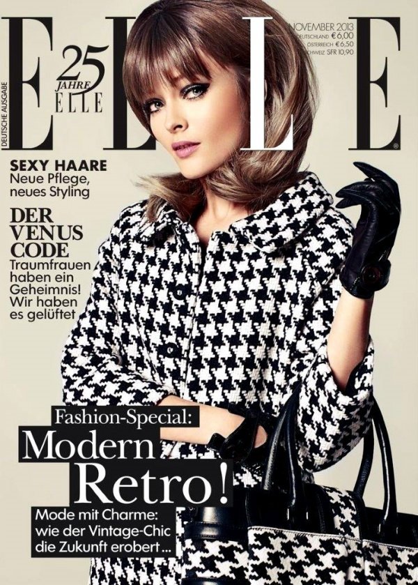 Olga Maliouk in Black and White for Elle Germany November 2013 Issue