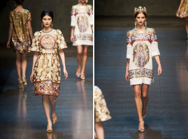 ความอลังการ!! Dolce&Gabbana Gets Regal, Religious for Fall 2013 - แฟชั่นคุณผู้หญิง