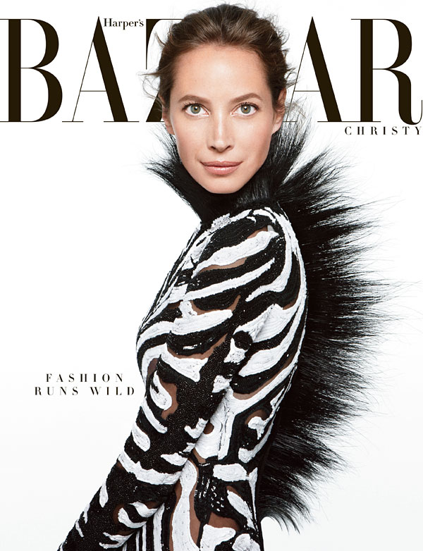 Christy Turlington rạng rỡ trên bìa tạp chí Harper’s Bazaar US tháng 6-7/2013. - Christy Turlington - Người mẫu - Tin thời trang