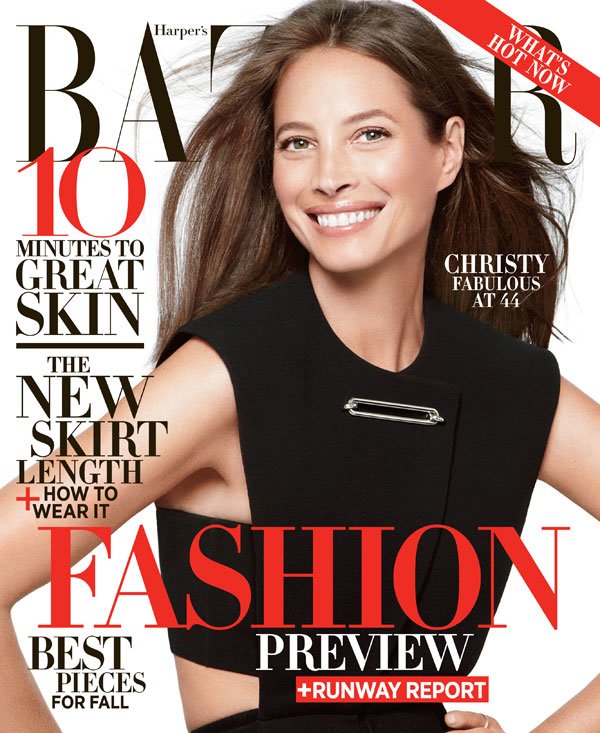 Christy Turlington a Harper's Bazaar júniusi-júliusi címlapján