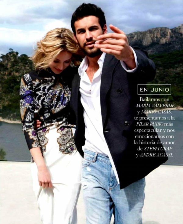 Maria Valverde & Mario Casas tình tứ trên tạp chí Elle Tây Ban Nha tháng  7/2013. -