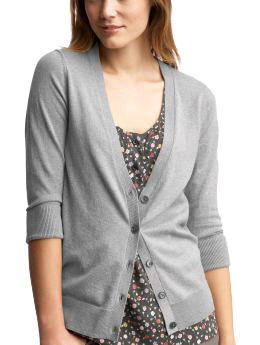 Cropped-sleeve cardigan - Gap - Cardigan - Women's Wear