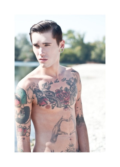 David Auguscik & Gorgeous Body Tattos - Fashion - Men's Wear - Model - David Auguscik - Tattoos