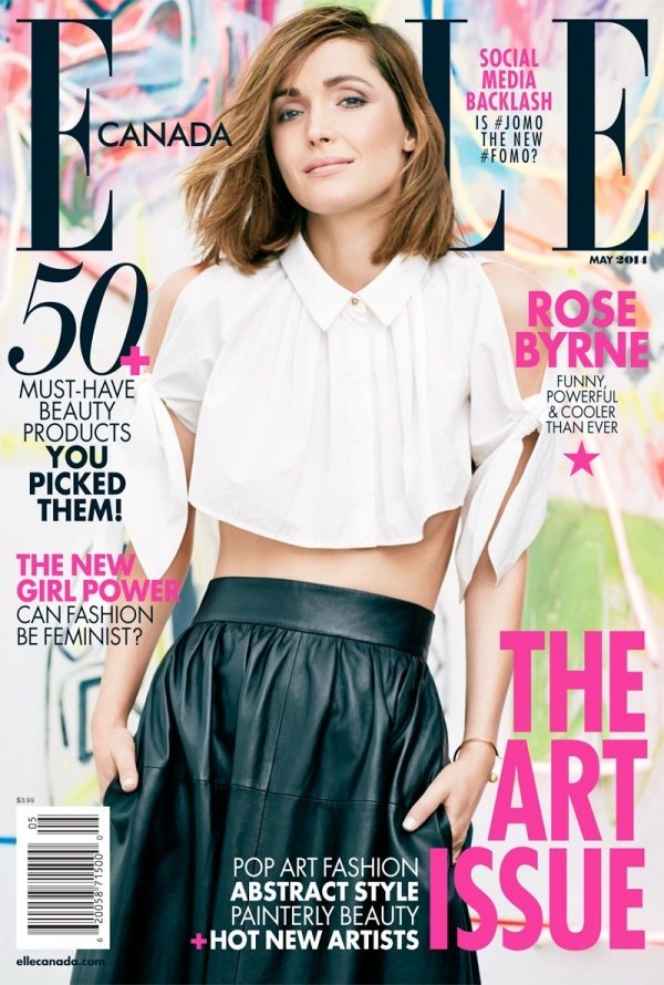Rose Byrne trẻ trung trên tạp chí Elle Canada tháng 5/2014