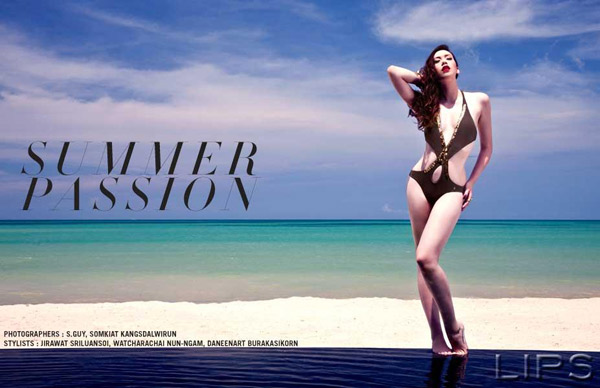 นุช นีรนาท อวดหุ่นสวยใน   LIPS MAGAZINE - นุช นีรนาท - อวดหุ่นสวย - Summer Passion - แฟชั่นชุดว่ายน้ำ - นิตยสาร Lips