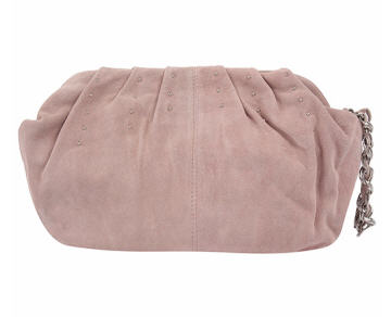 Pink suede stud puff clutch bag - Dorothy Perkins - Bag