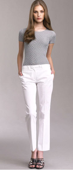 Metallic-Dot Tee & Cropped Pants - Women's Wear - Giorgio Armani