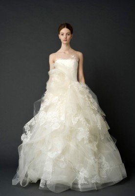 Look Innocent on Your Big Day in a Creation from Vera Wang's Spring 2012 Bridal Collection