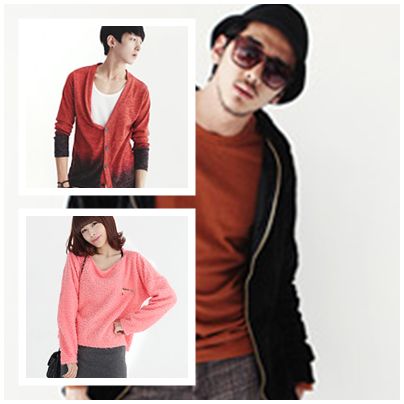 เสื้อกันหนาวโทนสีส้ม