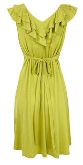 Lime Jersey Frill Dress - Dress - Wallis - Women's Wear