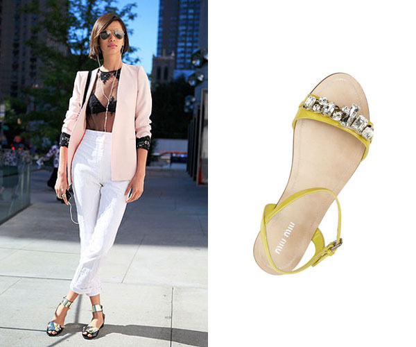 Mix trang phục chất hơn cùng sandal đính đá lấp lánh - Thời trang nữ - Tư vấn - Xu hướng - Thời trang - Giày dép - Xuân/Hè 2013 - Sandal đính đá