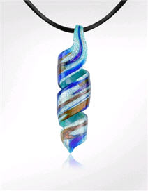 Akuamarina - Swirl Twist Murano Glass Pendant Necklace - Necklace - Akuamarina - Forzieri